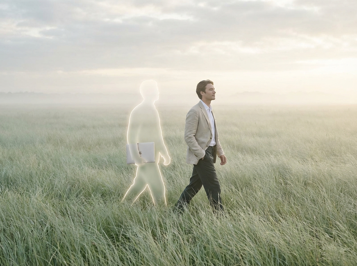 Human working creatively with ECHO Digital Twin handling tasks